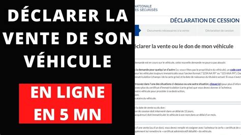 don de voiture|Déclarer la vente ou le don de son véhicule (Démarche en ligne)